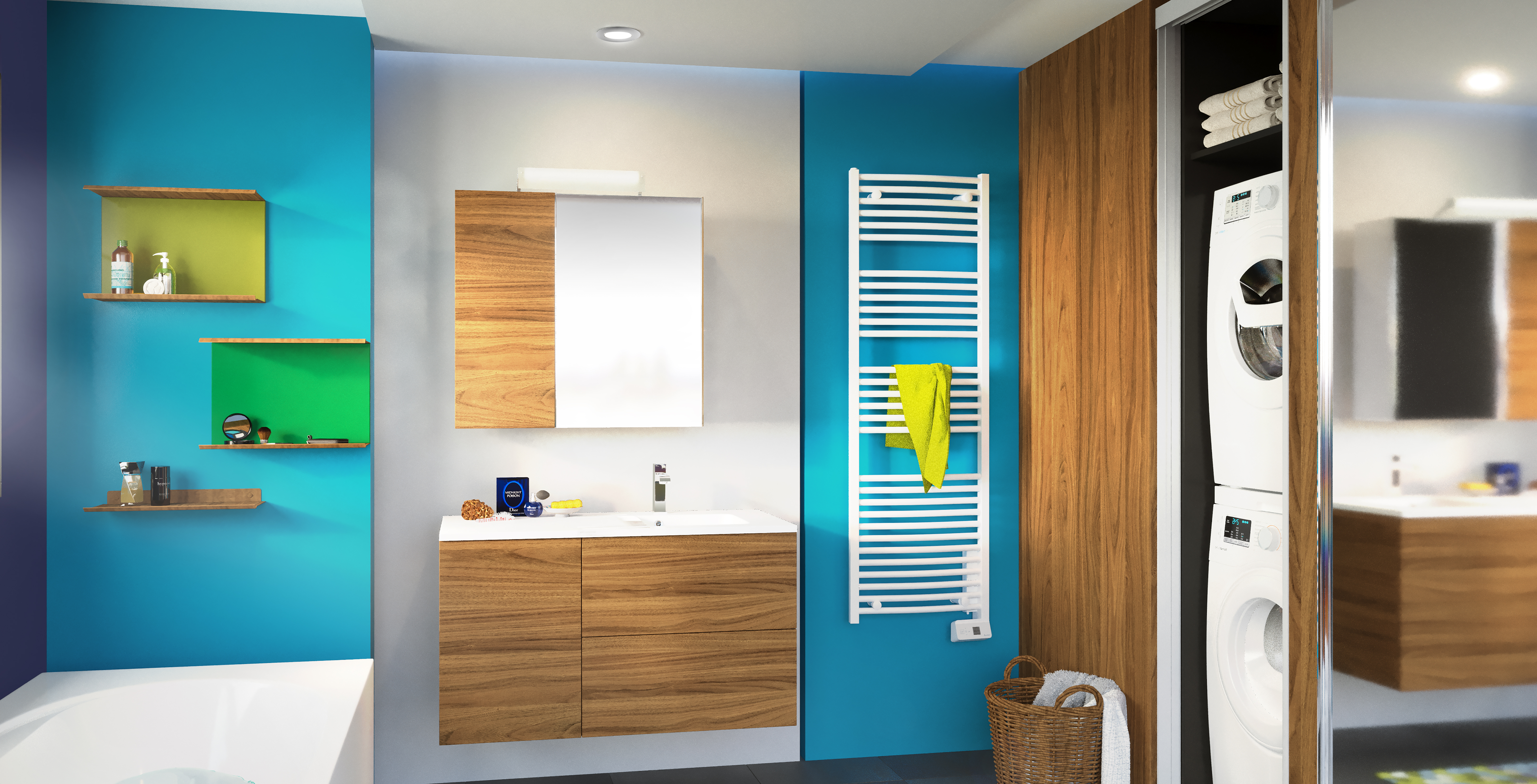 Sèche-serviettes électrique à inertie fluide SAUTER 750W, H162.5 x l50 cm Goreli - 5