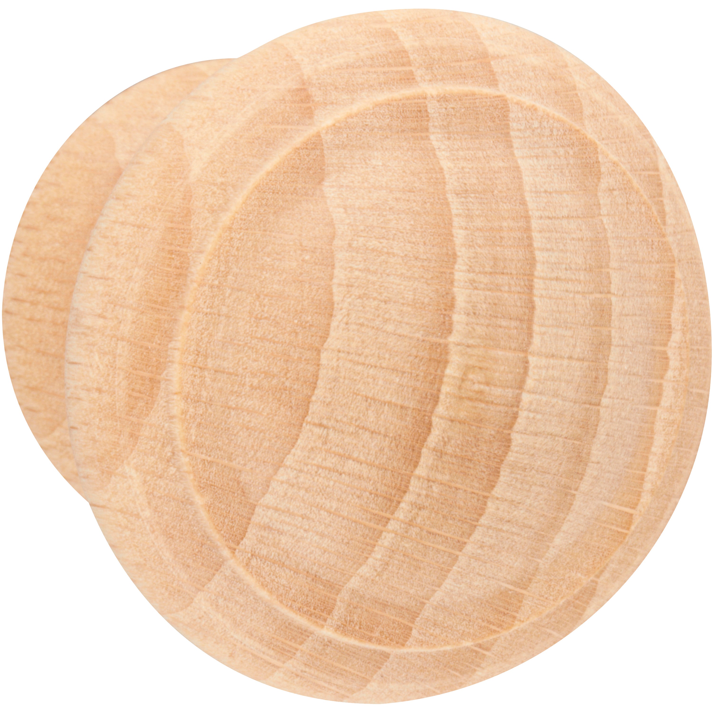 Bouton de meuble rond Régence, bois hêtre brut, Diam.40 mm - 2