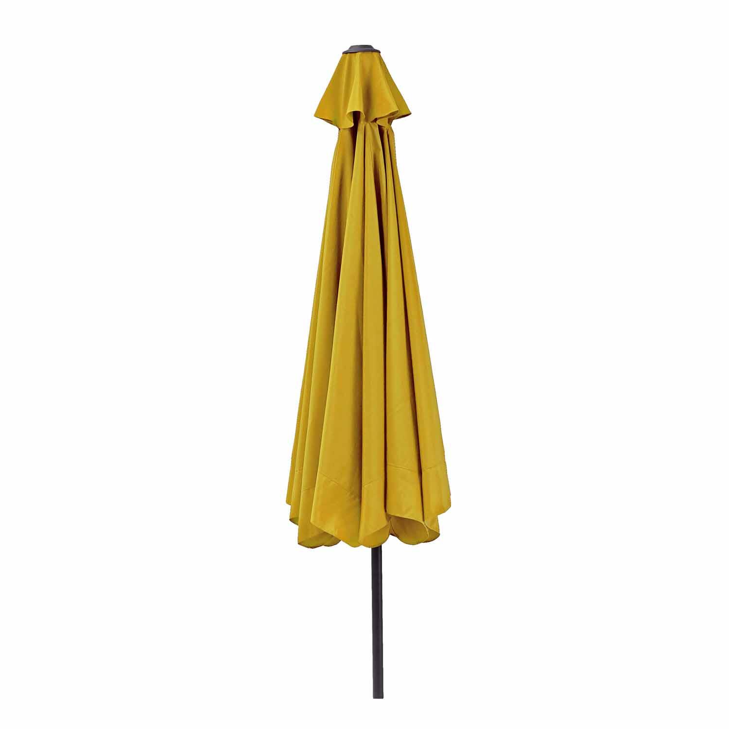 Parasol droit hexagonal jaune Avea NATERIAL L.296 x l.296 cm - 4