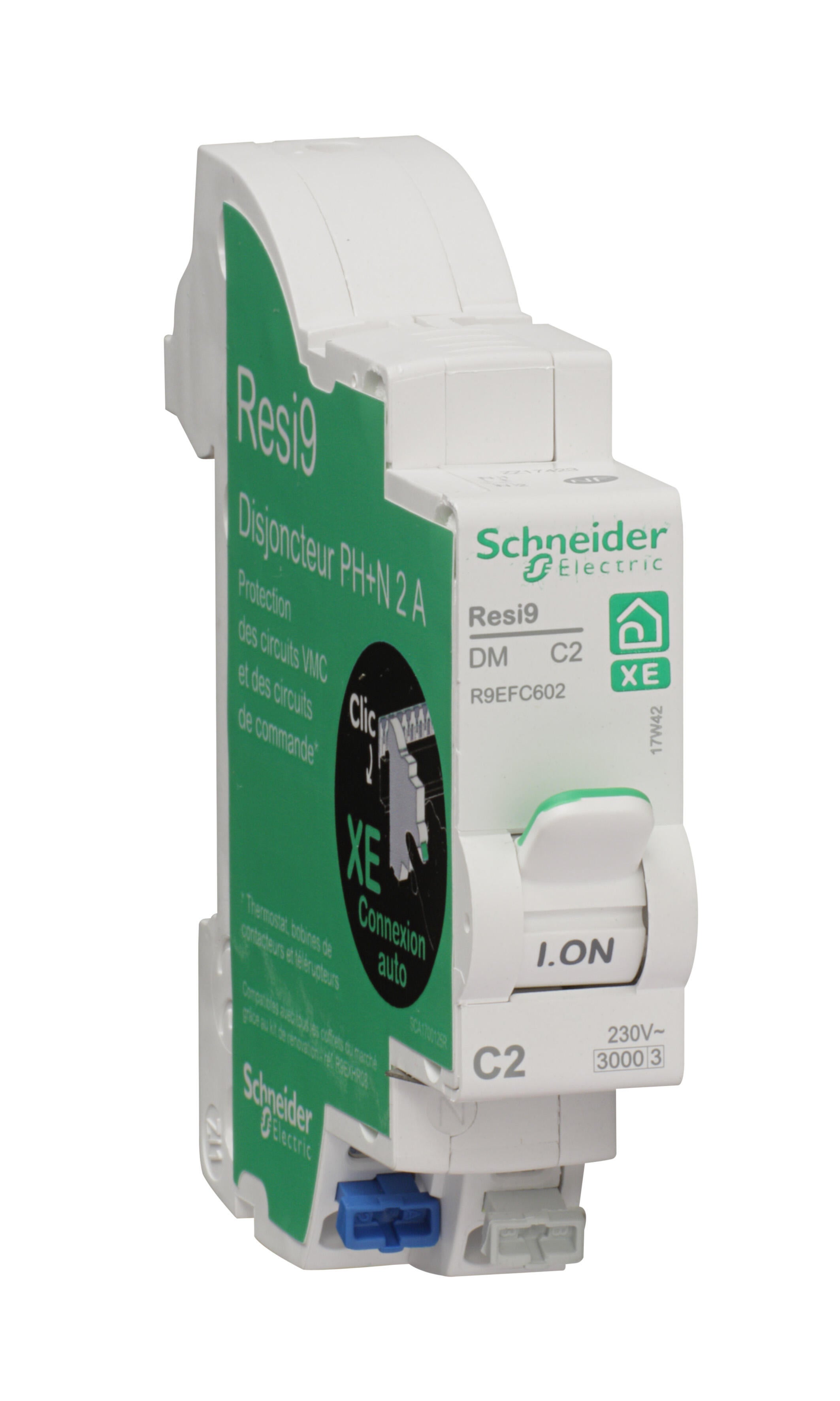 Disjoncteur modulaire 2A courbe C Resi9 XE, SCHNEIDER ELECTRIC - 12