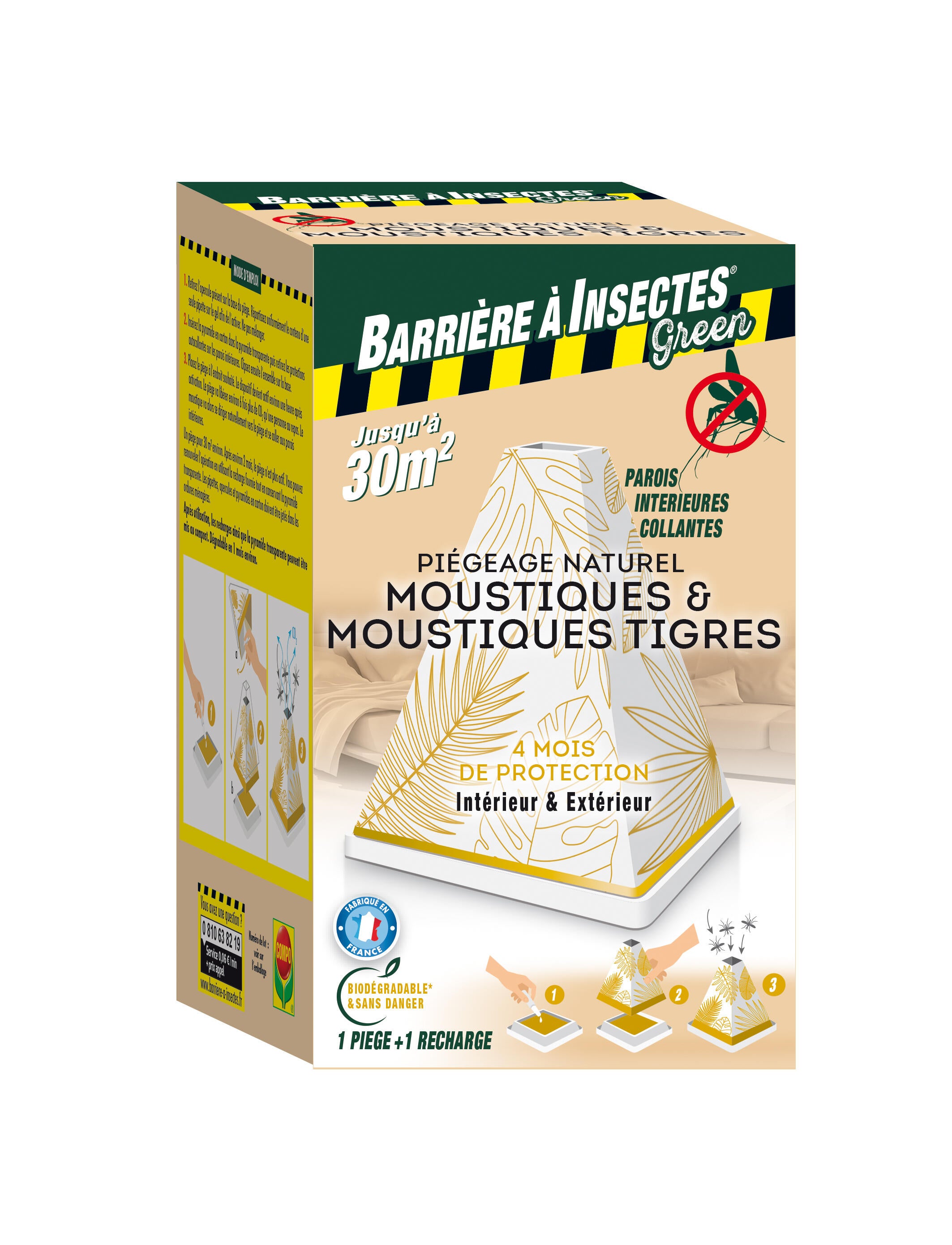 Lot de 2 pièges pyramidaux anti-moustiques BARRIERE A INSECTES | Leroy ...
