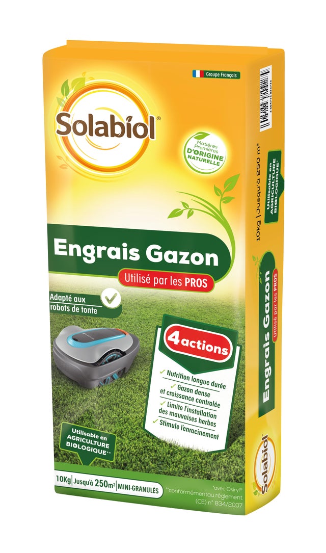 Engrais pelouse SOLABIOL 250 m²