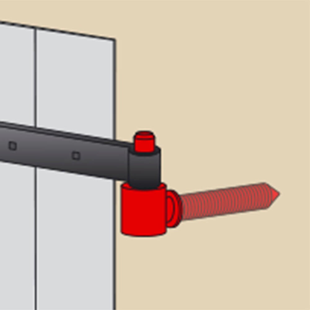 Gond en acier noir prépeint, Diam.14 x L.90 x H.60 mm AFBAT - 4
