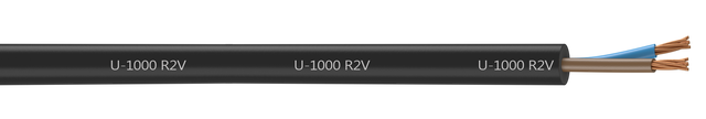 Câble électrique U-1000 R2V 2x25 mm² au mètre - NEXANS
