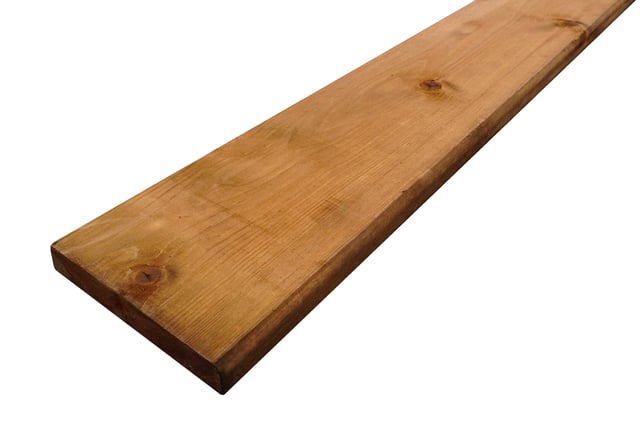 Lame à emboîter pour panneau bois Epicea marron, L.176 x Ht.12 cm, Ep. 20 mm