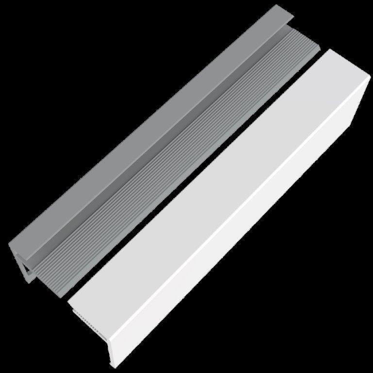 Lot de profils de départ et d'arrêt pvc 25 FREEFOAM Faza / solid blanc 9003 3 m - 4