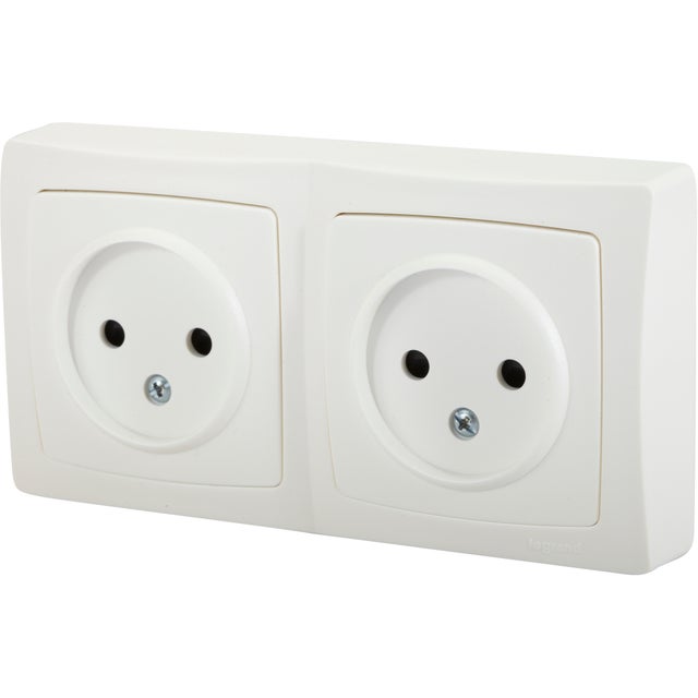 Prise téléphone 8 plots - Blanc - Simplea - Zenitech | Leroy Merlin
