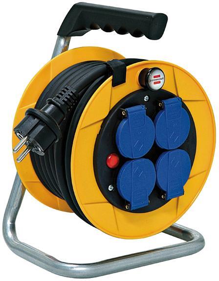 Enrouleur de câble électrique chantier L.10m HO7RNF 3G1.5, BRENNENSTUHL