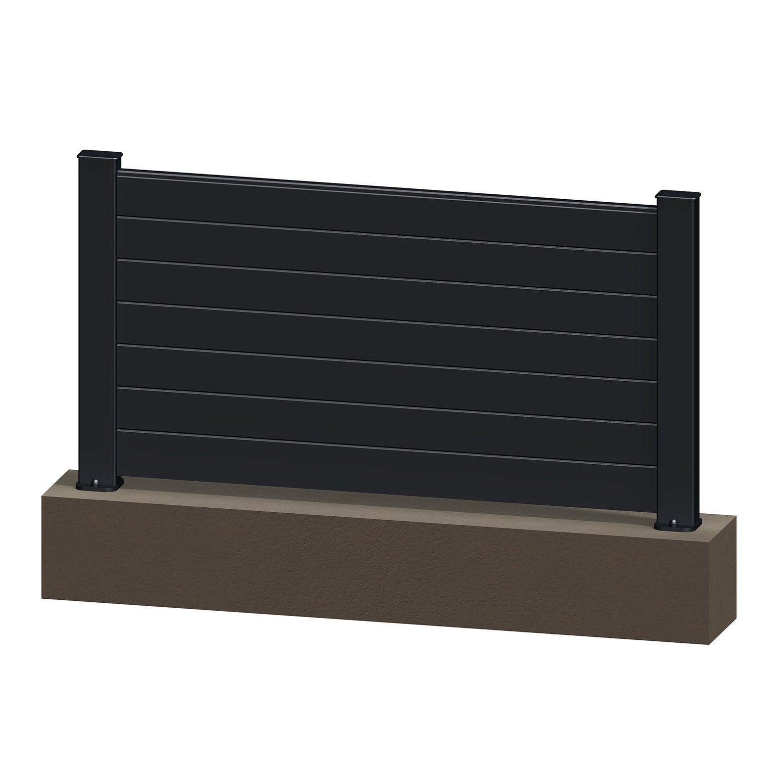 Lame de clôture aluminium pleine Klos up! gris zinc, H.9 x l.145 cm - 2