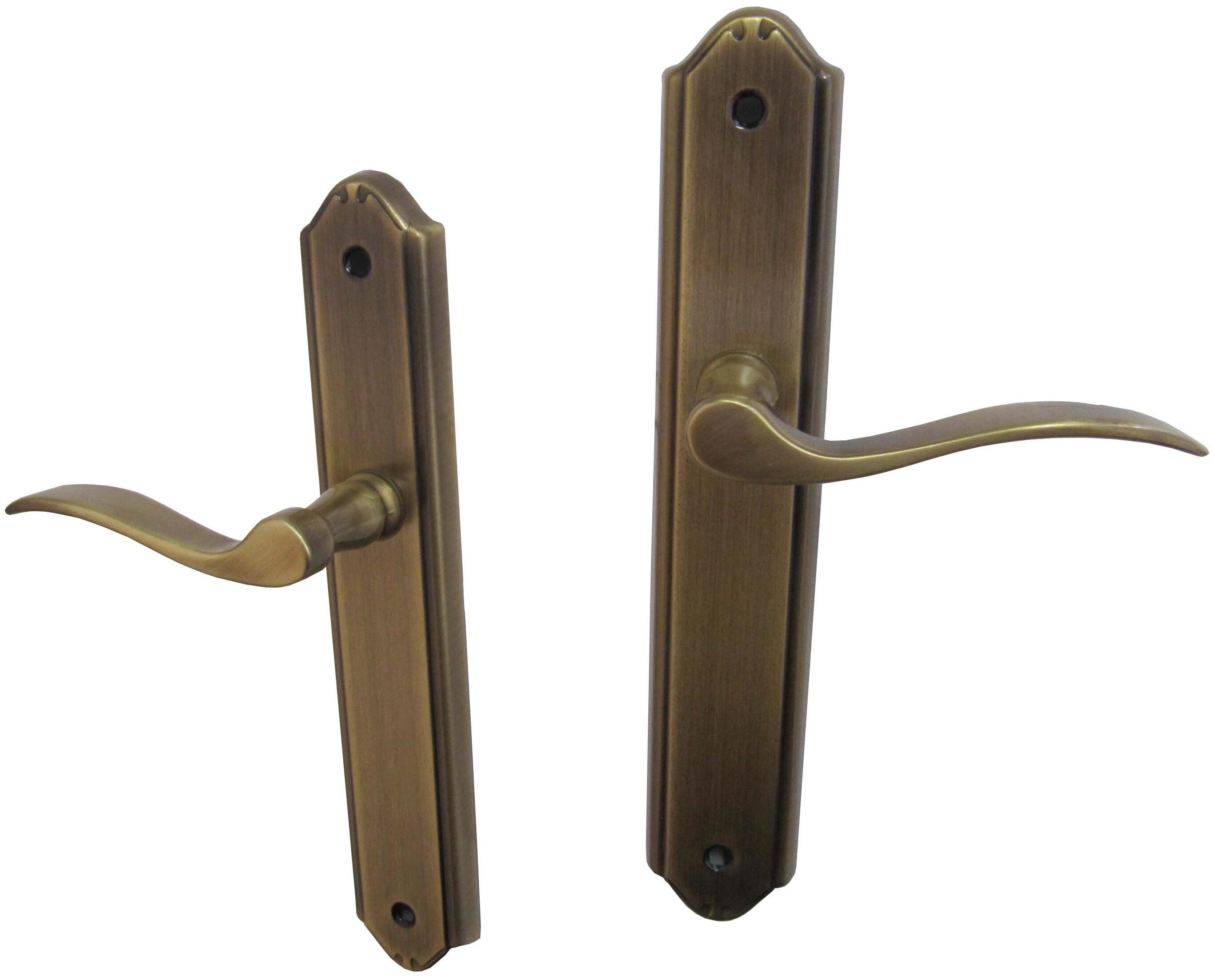 2 poignées de porte Stela sans trou CHAINEY, acier entraxe 195 mm - 2