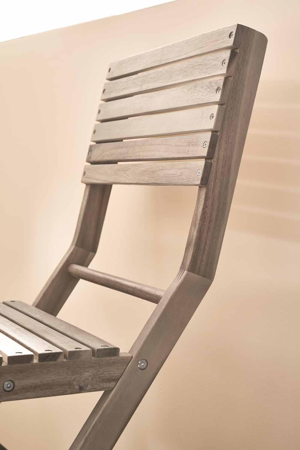 Set tavolo e sedie Solis NATERIAL in acacia beige per 2 persone - 20