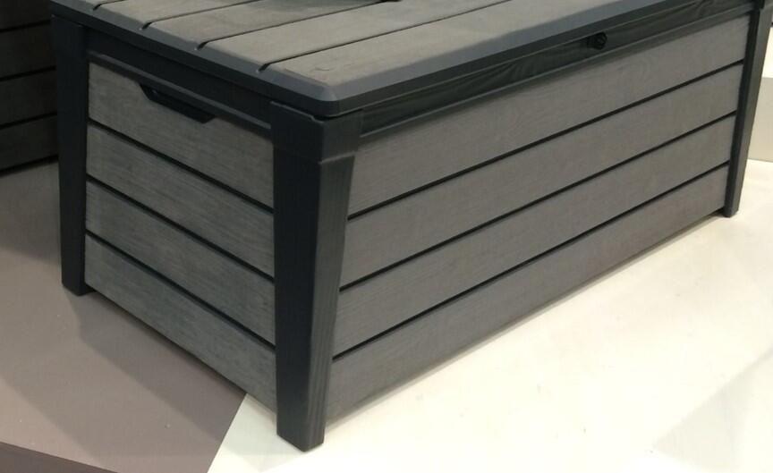 Coffre de jardin BRUSHWOOD en résine - KETER - gris - 455 litres - 7