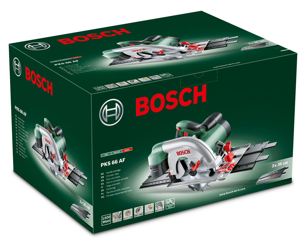 Scie circulaire filaire BOSCH PKS 66-2 AF, 1600 W, 190 mm + rail de guidage - 11