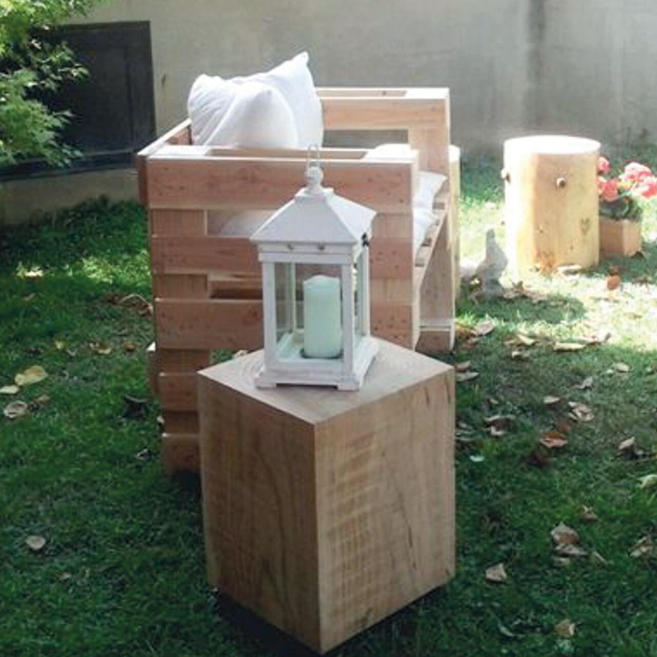 Tronco cubo in abete di douglas grezzo 300 x 300 x 450 mm - 10