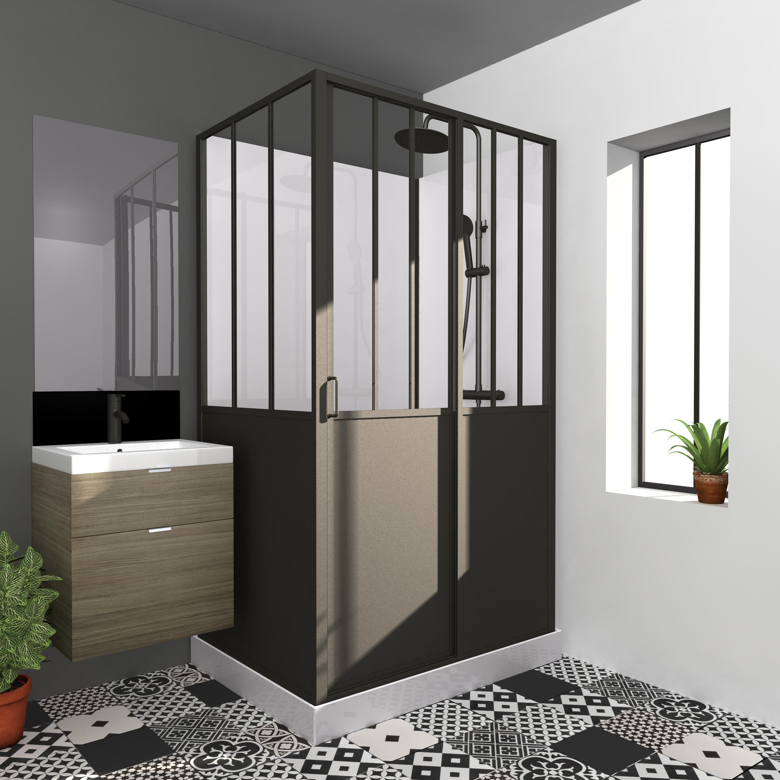 Cabine de douche Leroy Merlin