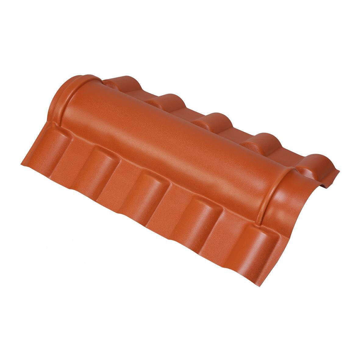 Faîtière pour plaque coverite express terracotta, L.0.74 m - 2