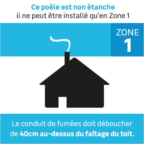 Poêle à bois ADURO 15 noir, 6.5 kW - 8