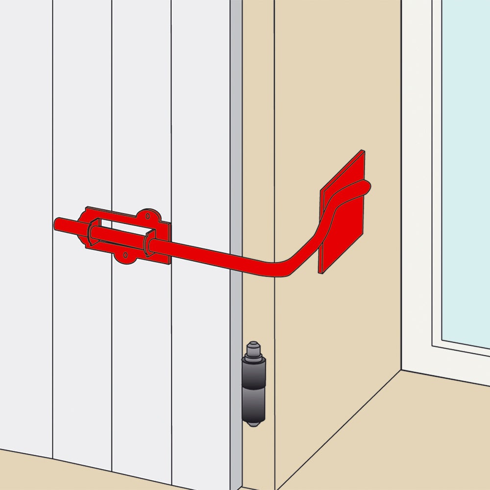 Lot de 2 arrêts à poignée acier noir prépeint, H.68 x L.167 x P.174 mm AFBAT - 3
