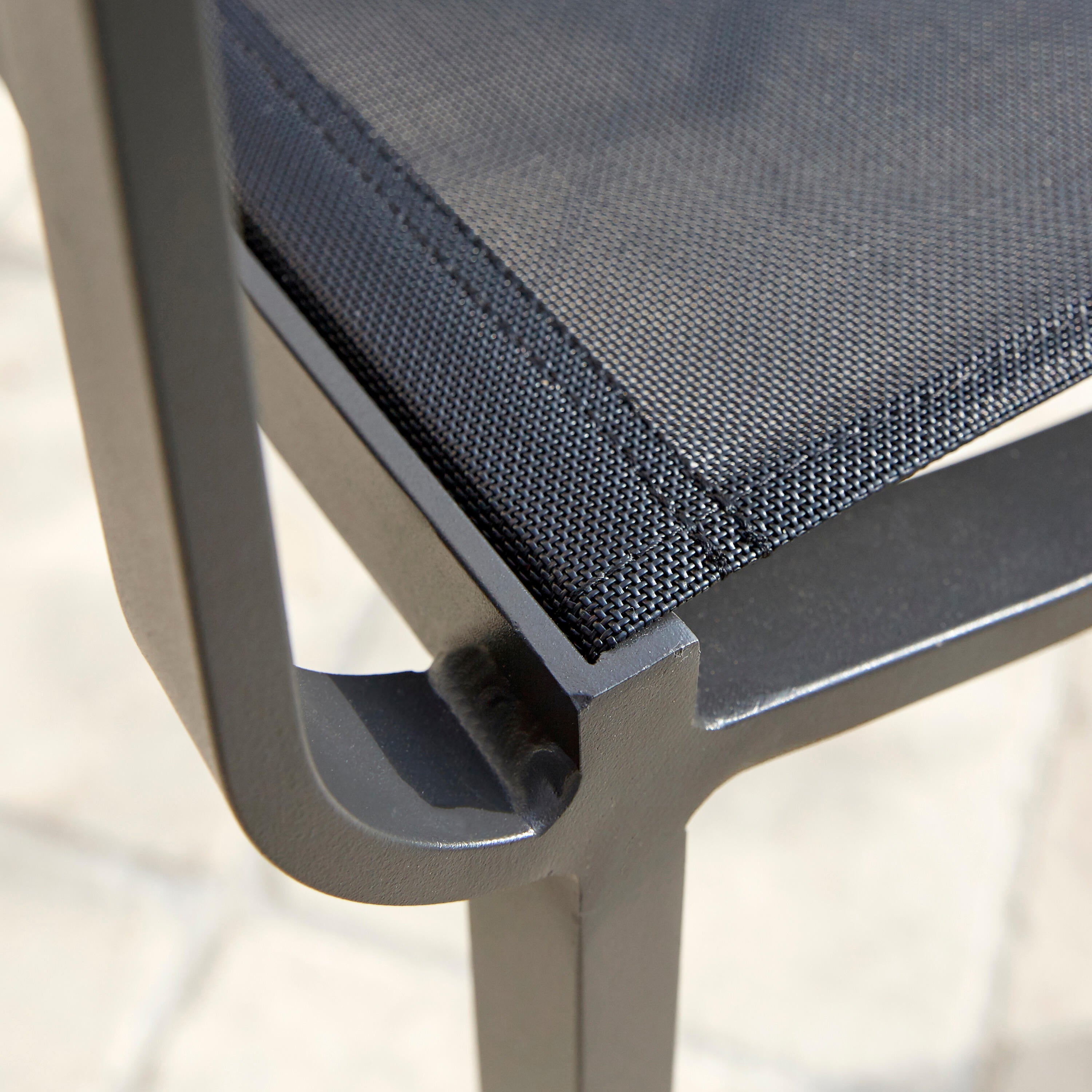 Fauteuil de jardin en aluminium Horizon anthracite - 9