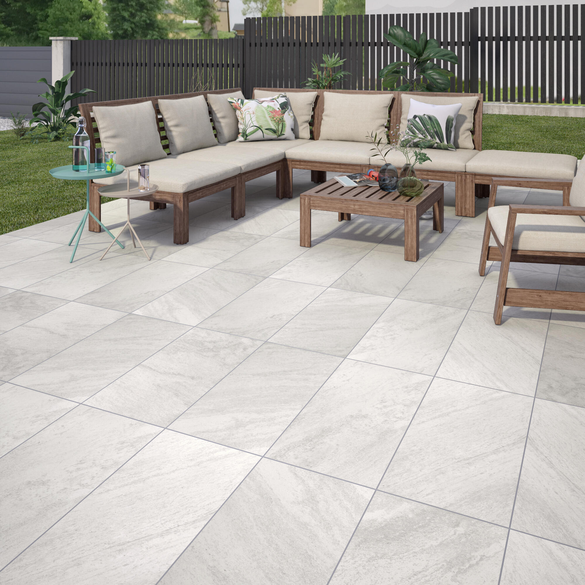 Nez de marche carrelage Sicile blanc x L.30 cm - 2