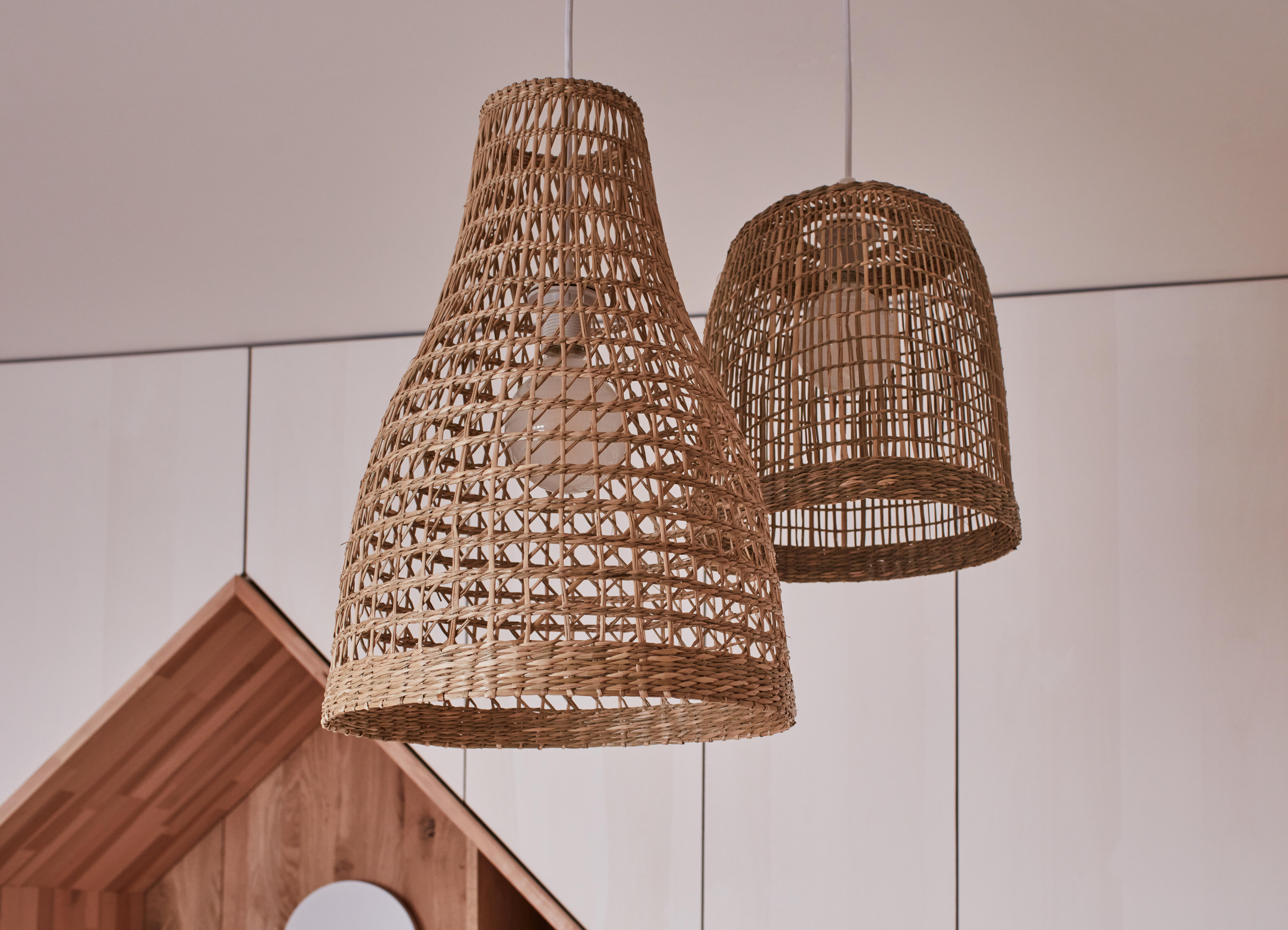 Suspension Cuzco, jonc de mer, beige, Diam.30 cm, E27 - 4