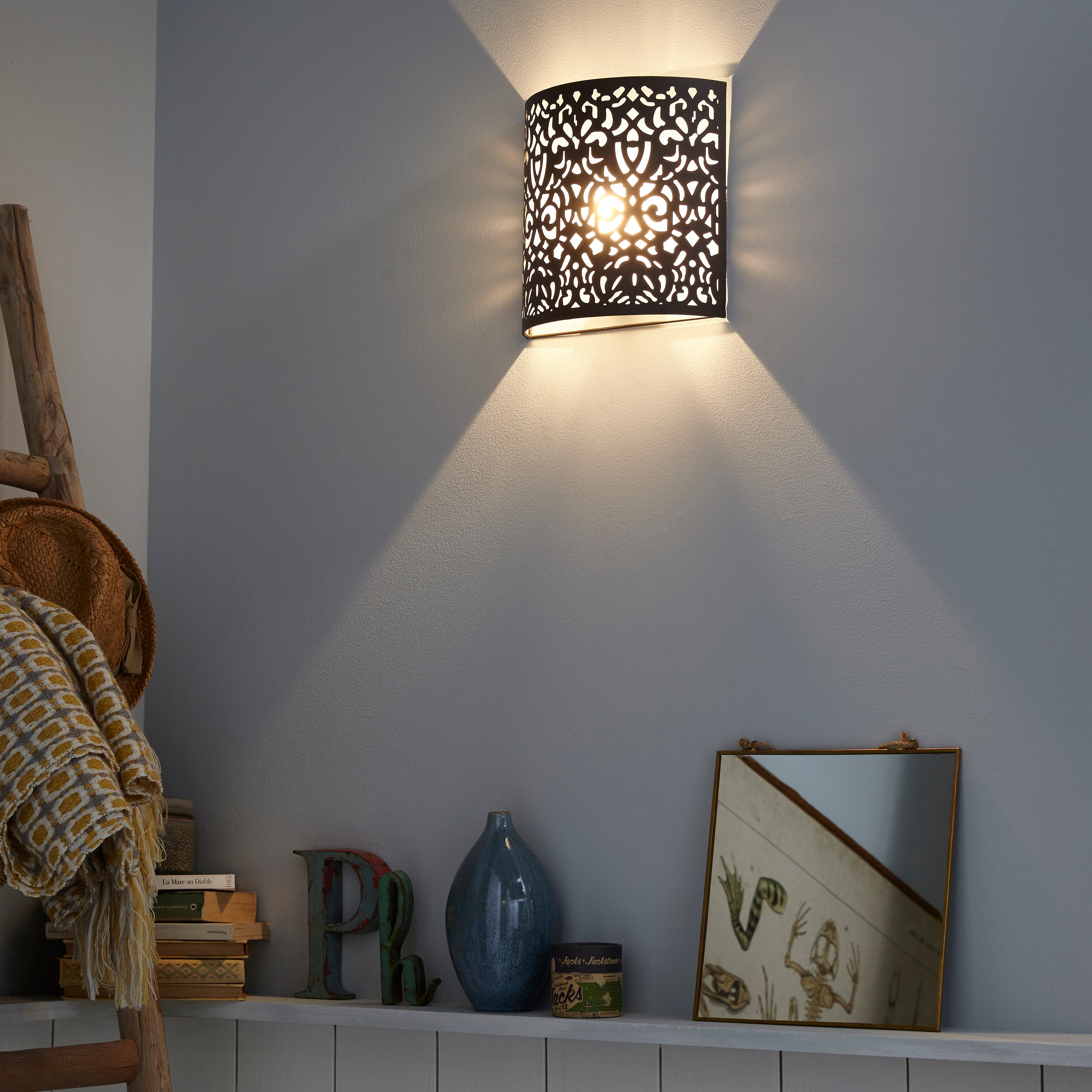 Applique E27 métal, noir, Abra, INSPIRE - 4