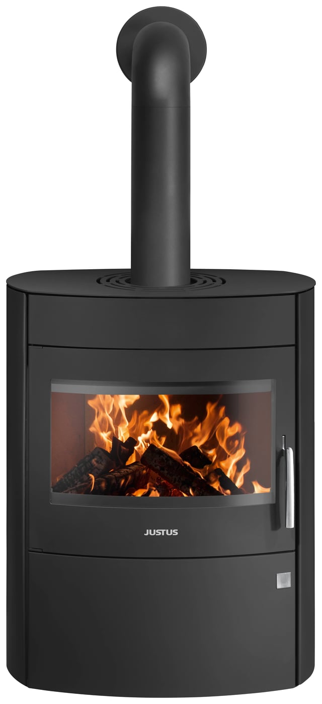 Poêle à bois JUSTUS Agero 2.0 noir, 7 kW