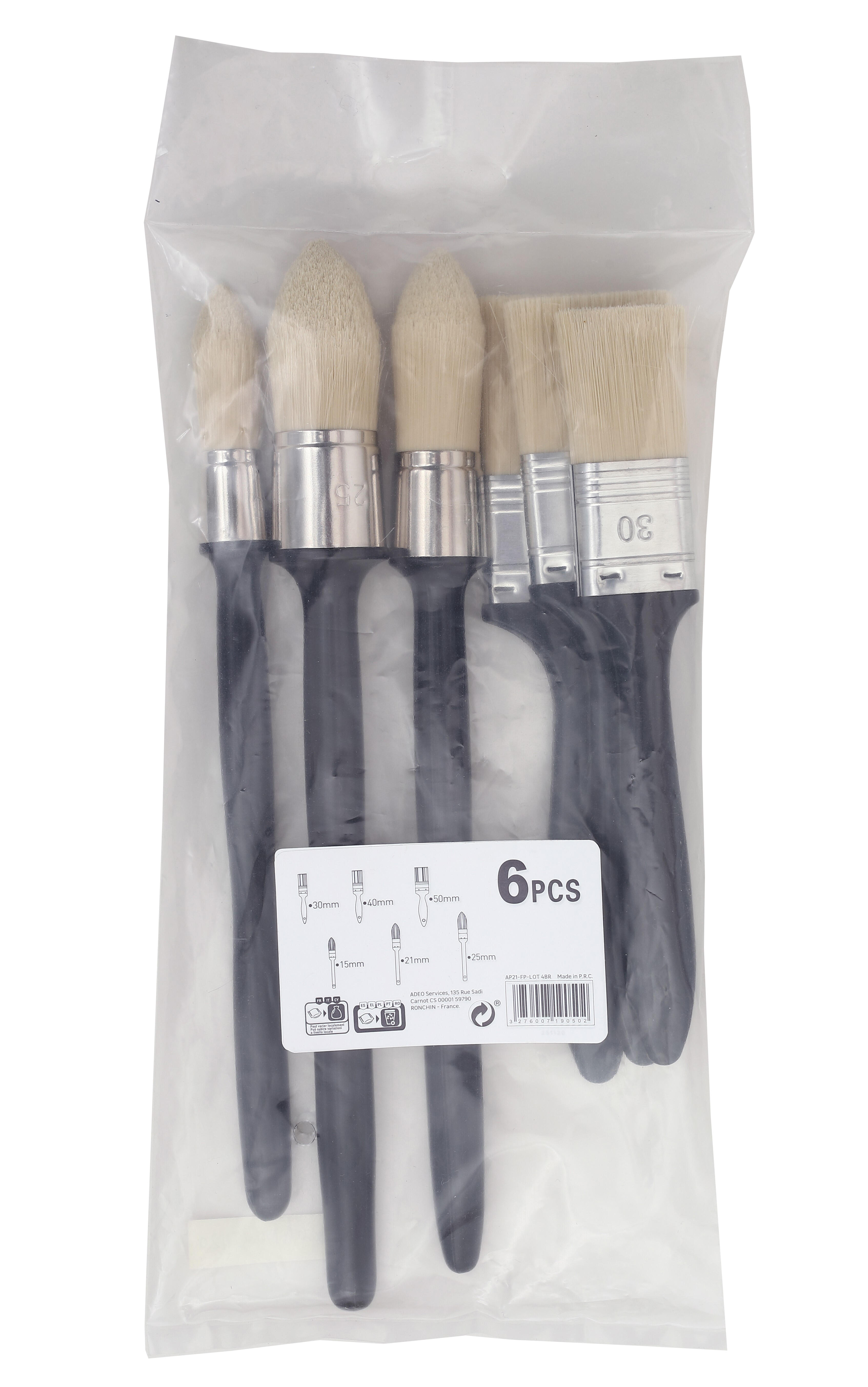 Lot de 6 pinceaux pour peindre toute surface - 3