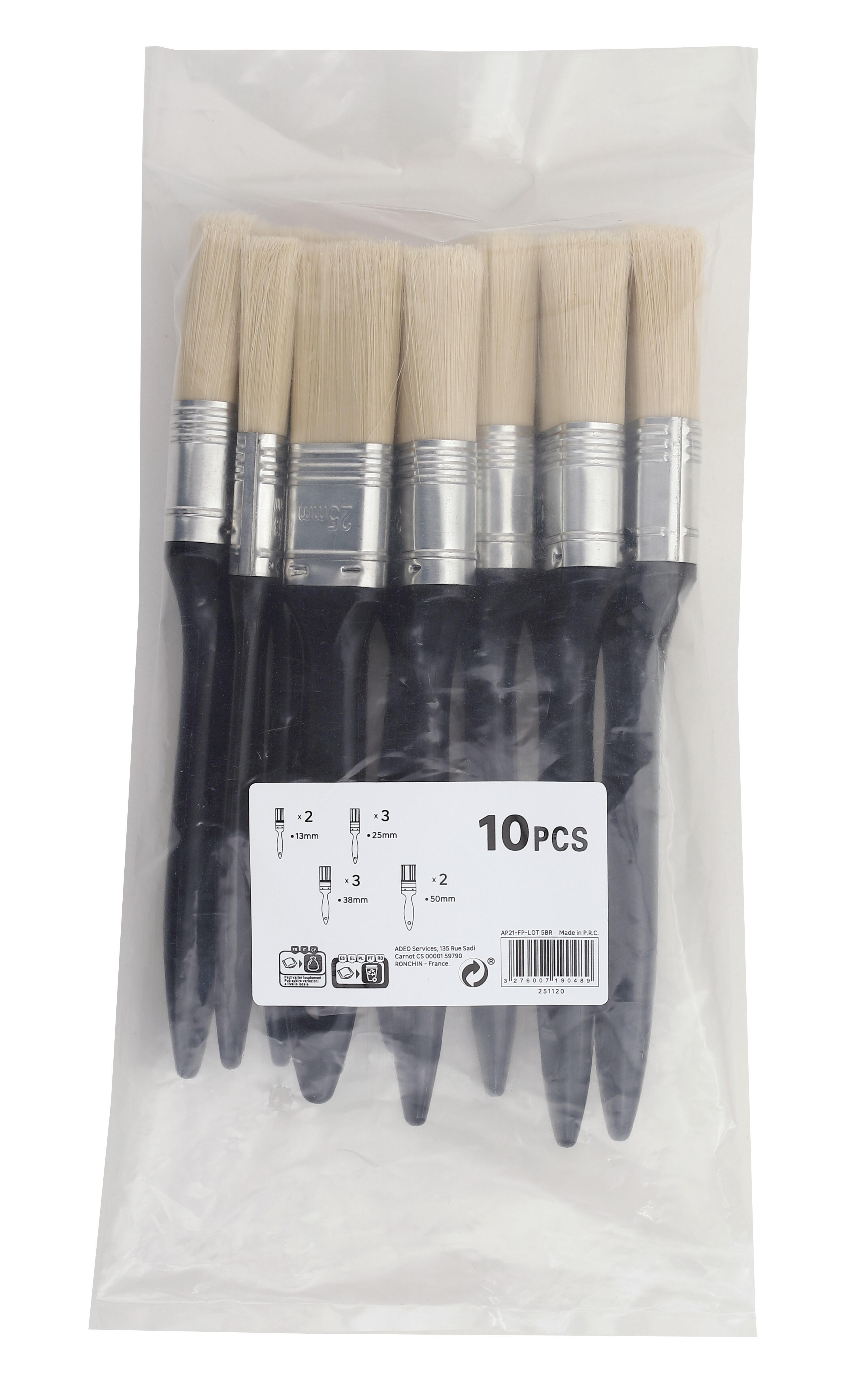 Lot de 10 pinceaux pour peindre toute surface - 3