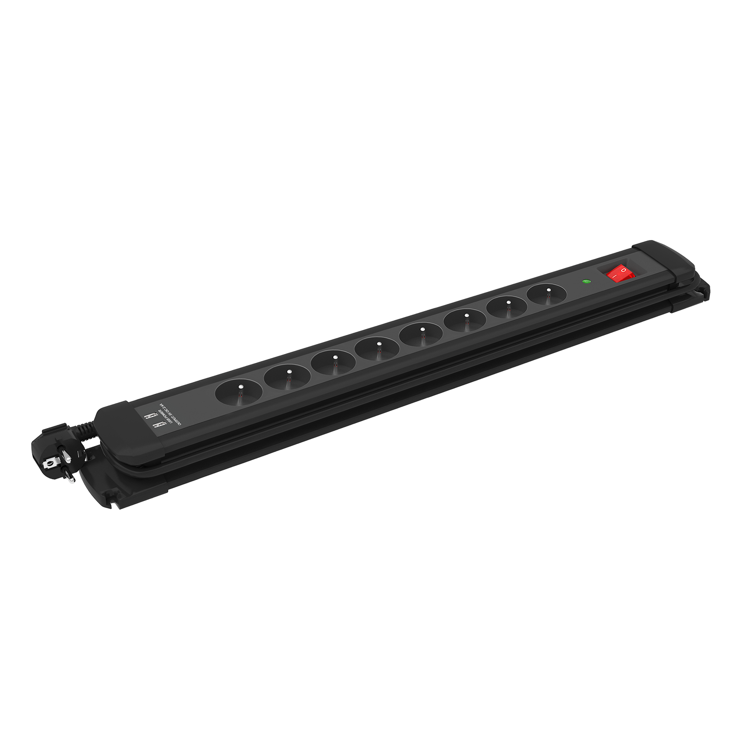 Przedłużacz z 8 gniazdami 2x USB 3m czarny domowy - 3