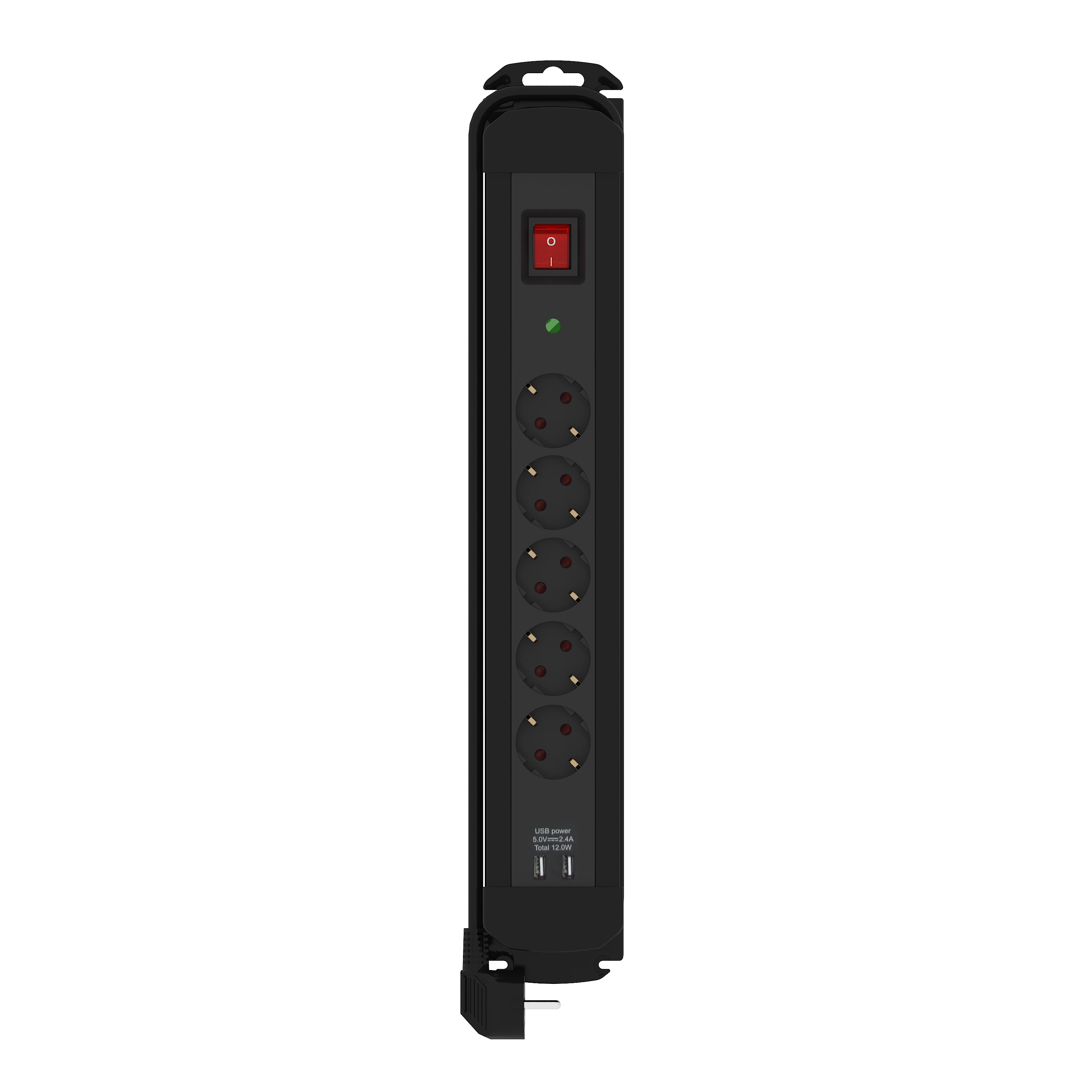 Base de 5 tomas+ 2xusb de 3 metros