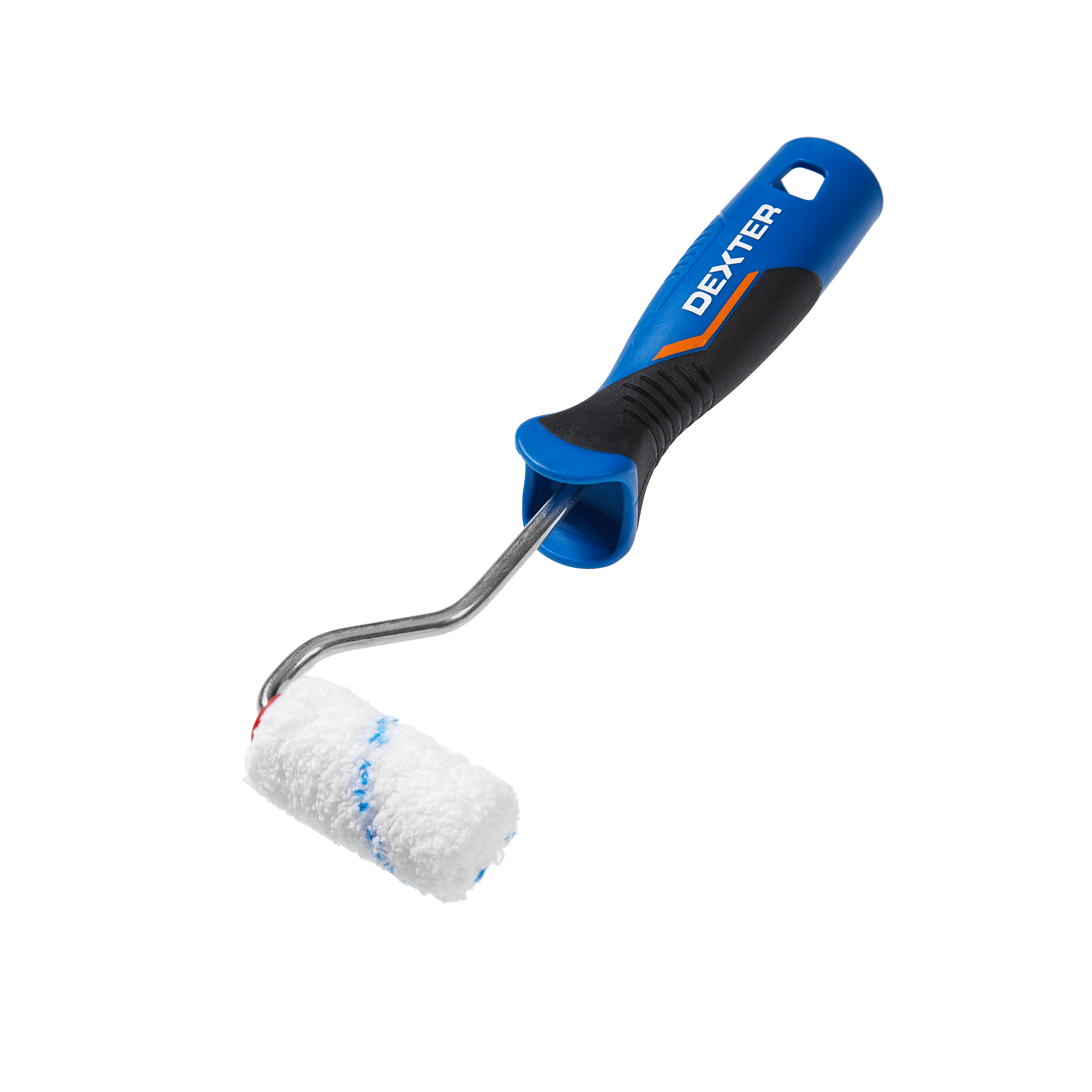 Mini rodillo para pintar superficies lisas y aplicar capas base DEXTER de 110 mm de anchura, 15 mm de diámetro, pelo medio (5 mm a 12 mm). Fibra de poliéster. Varilla de acero. - 6