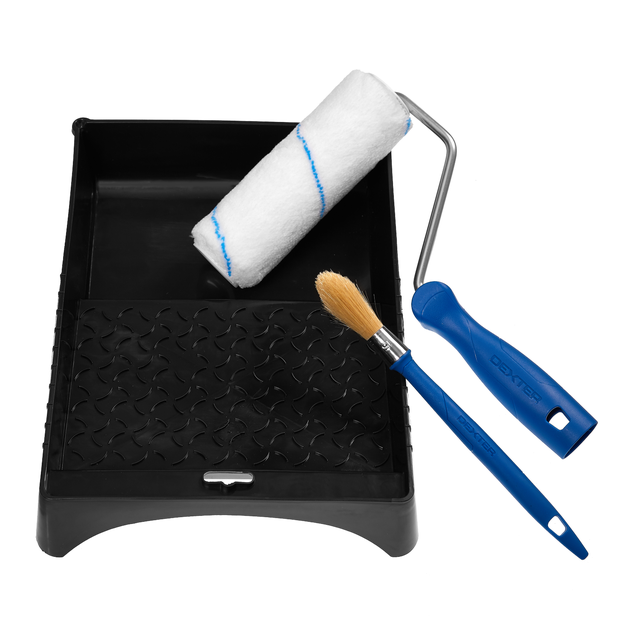 Kit pintura DEXTER PAREDES E TETOS TABULERIO+PINCEL+ROLO 18CM