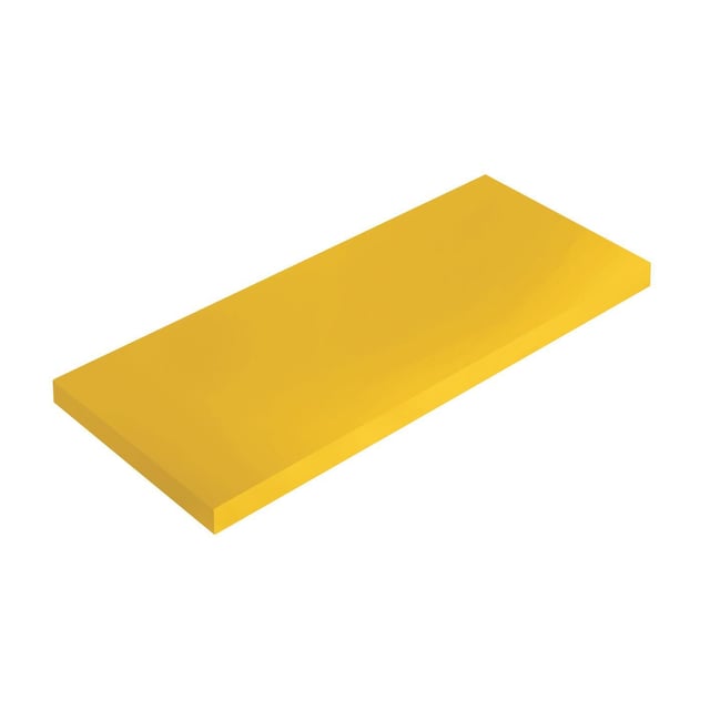 Mensola a muro Wood SPACEO dritto in mdf L 56 x P 15.5 cm giallo canarino