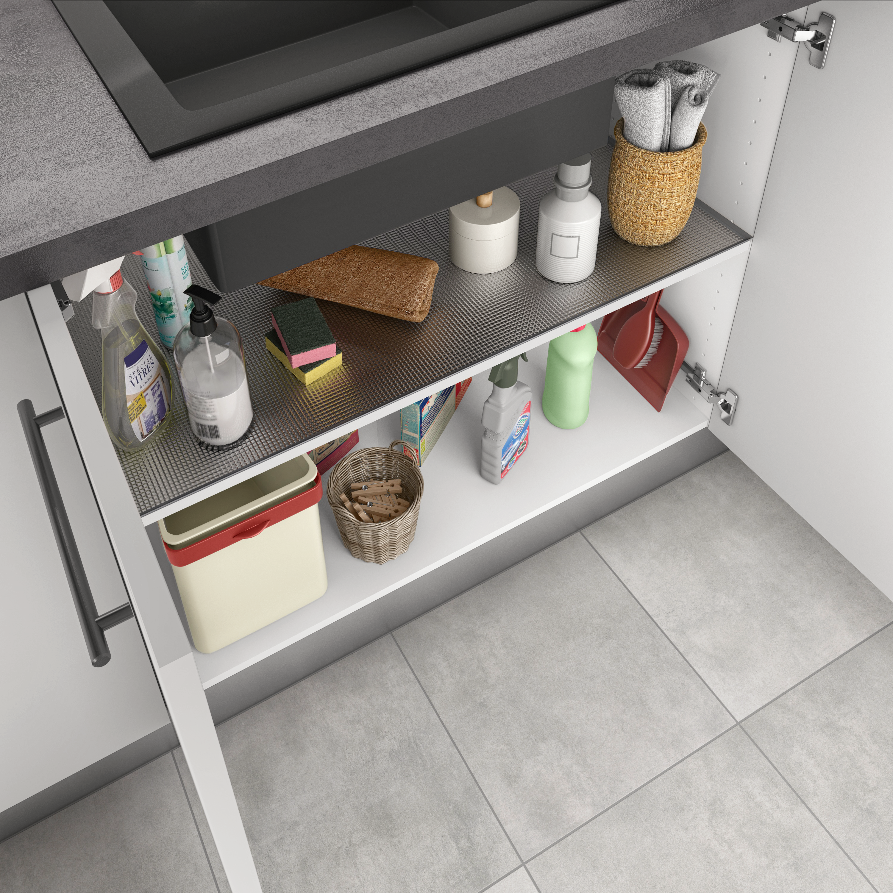 Plancha antihumedad para mueble de cocina fabricada en aluminio de 86.8x1 cm - 3