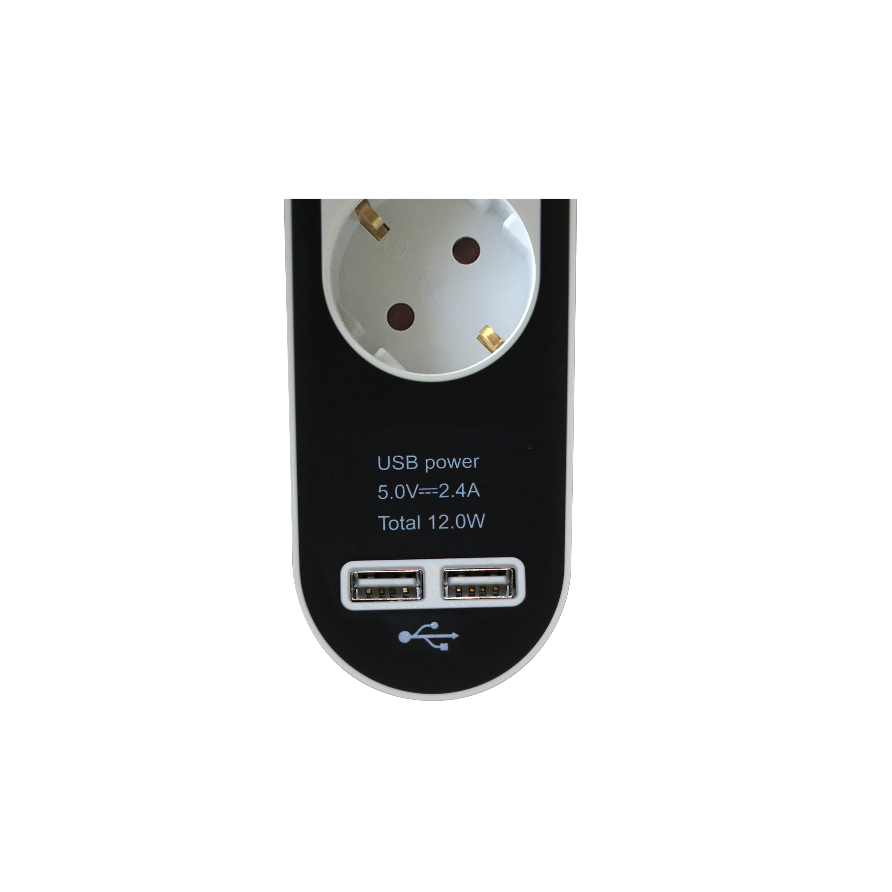 Base múltiple de 3 tomas+ 2 USB 1.5 metros LEXMAN negro - 4