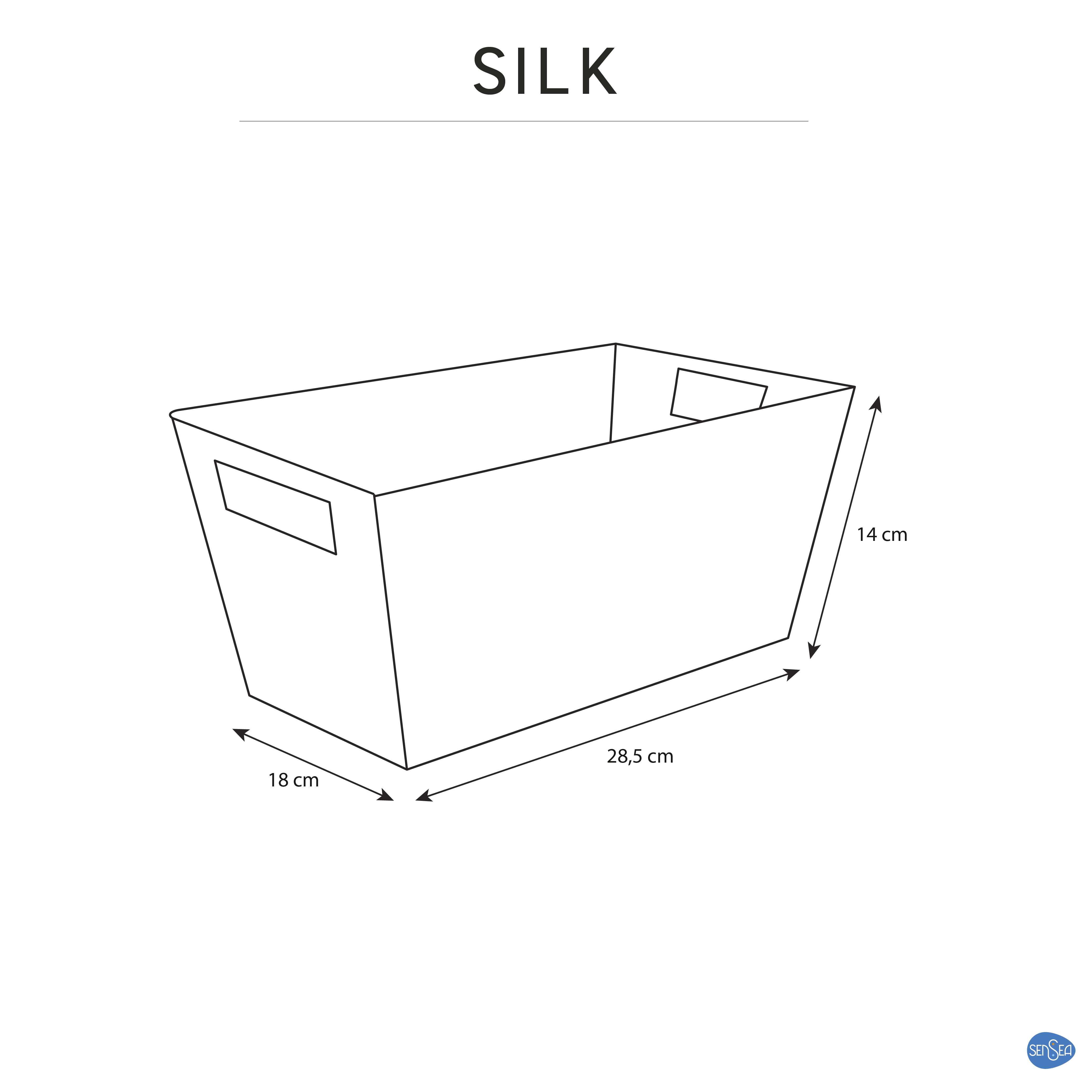 Panier gris l.28 x P.18 x H.14 cm SENSEA - 7