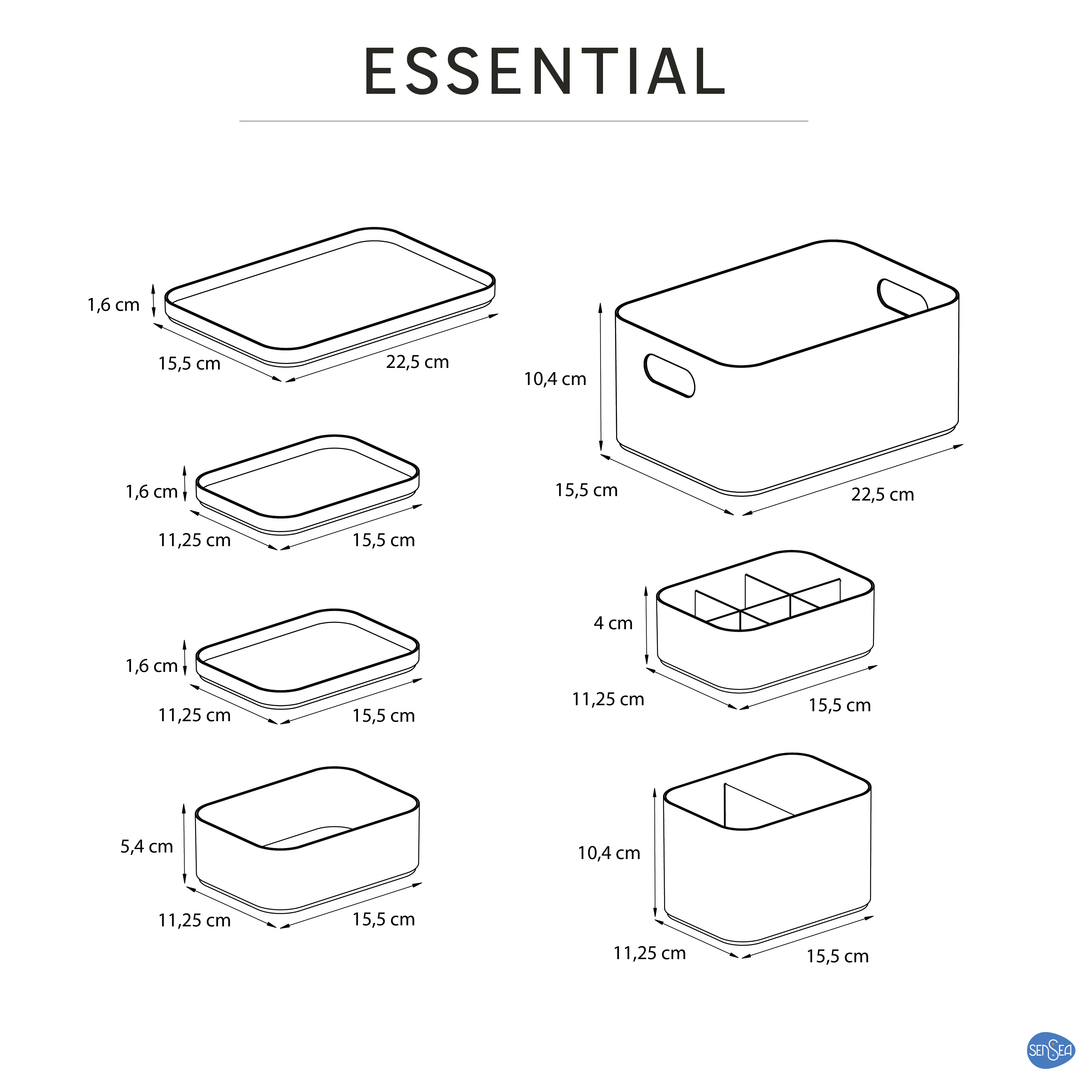 Conjunto de 7 caixas SENSEA ESSENTIAL - 8