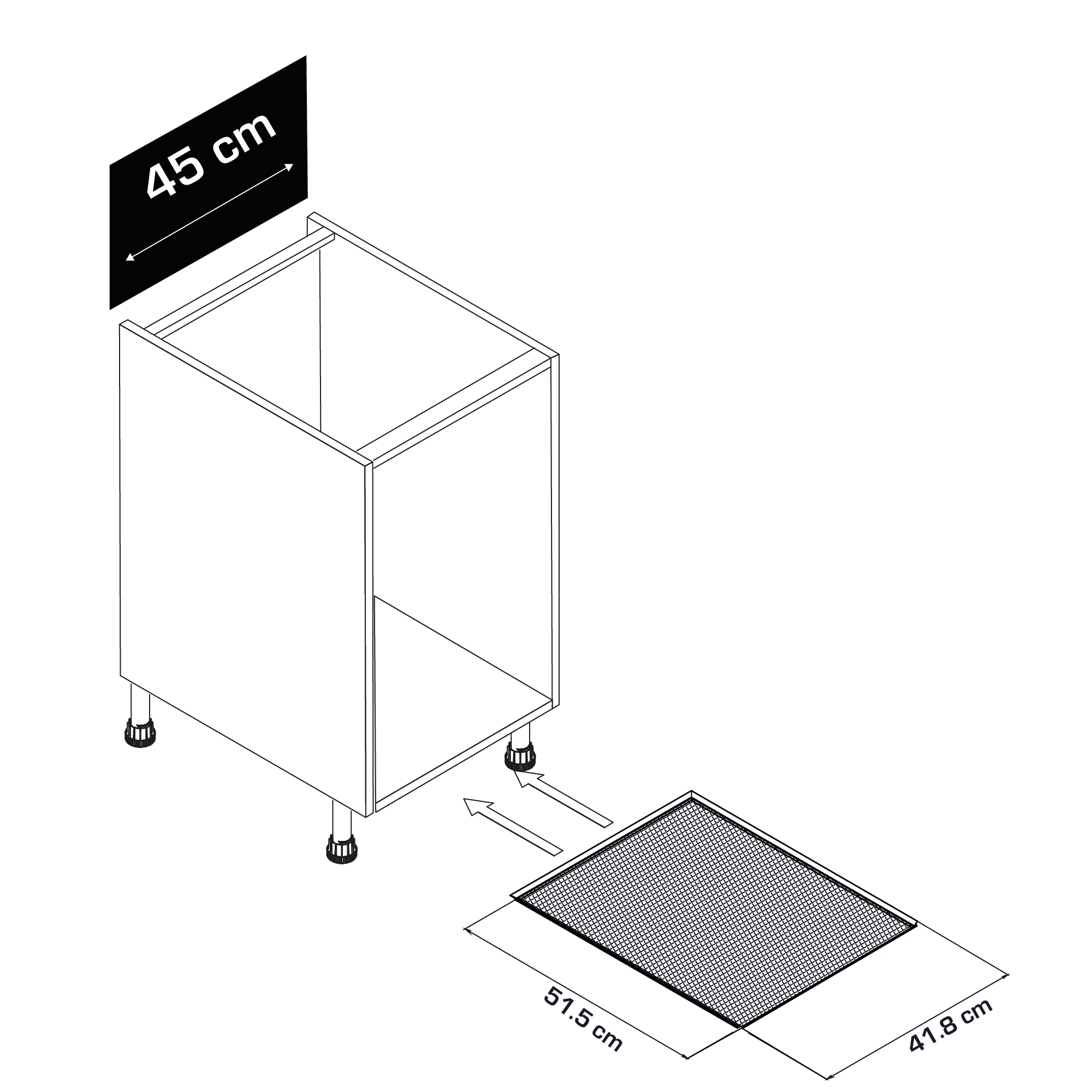 Chapa anti-humidade para móvel 45 CM - 3