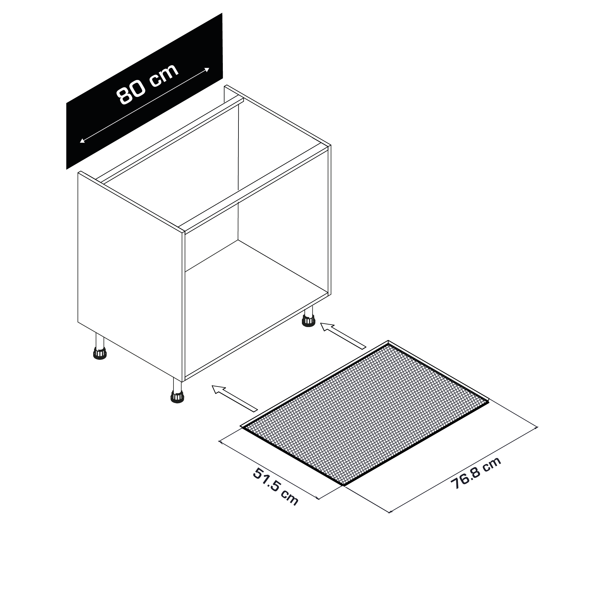 Chapa anti-humidade para móvel 80 CM - 4