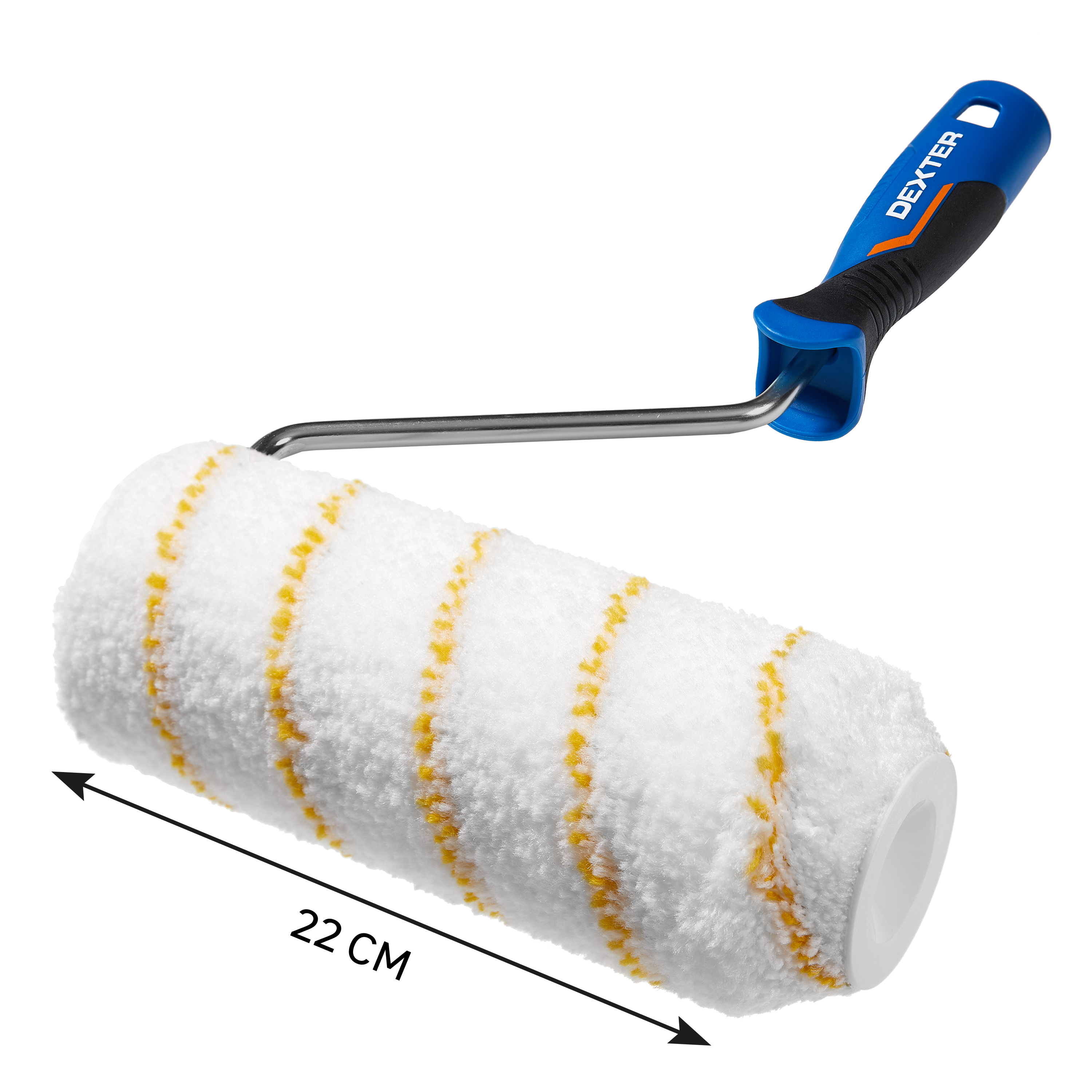 Rodillo para pintar fachadas rugosas DEXTER de 220 mm de anchura, 55 mm de diámetro, pelo largo (más de 12 mm). Fibra de poliamida. Varilla de acero. - 6