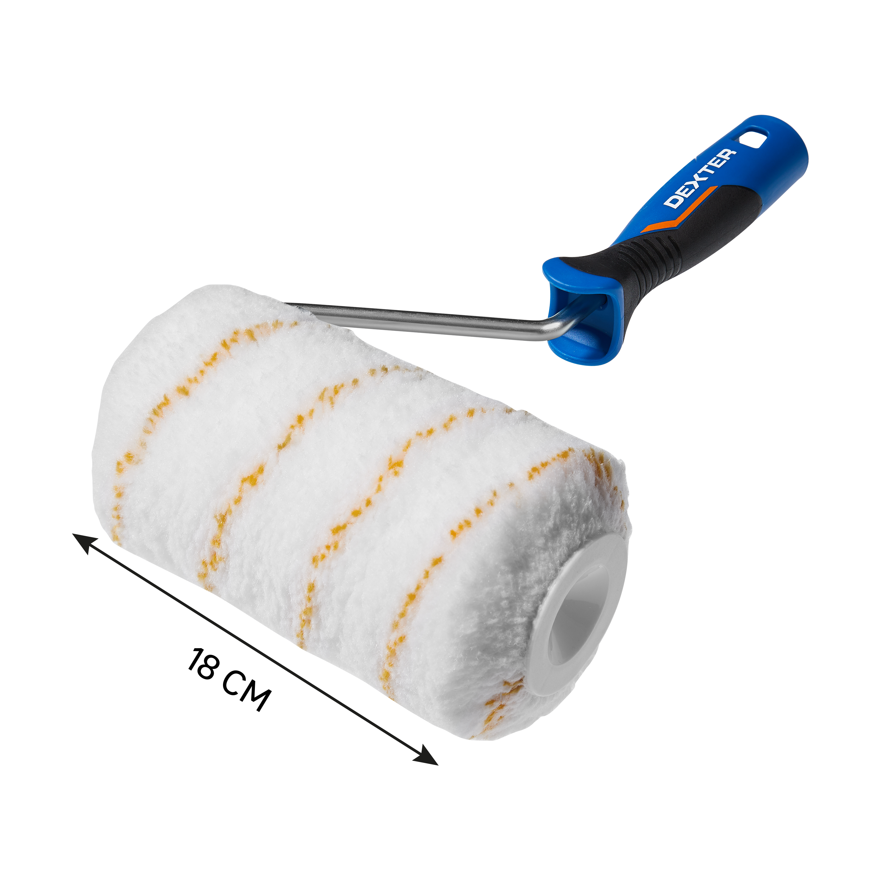 Rodillo para pintar fachadas rugosas DEXTER de 180 mm de anchura, 55 mm de diámetro, pelo largo (más de 12 mm). Fibra de poliamida. Varilla de acero. - 5