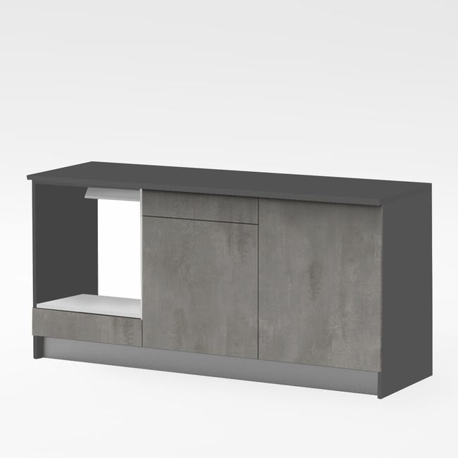 Leroymerlin Base One grigio ossido L 180 x H 89 x P 60 cm