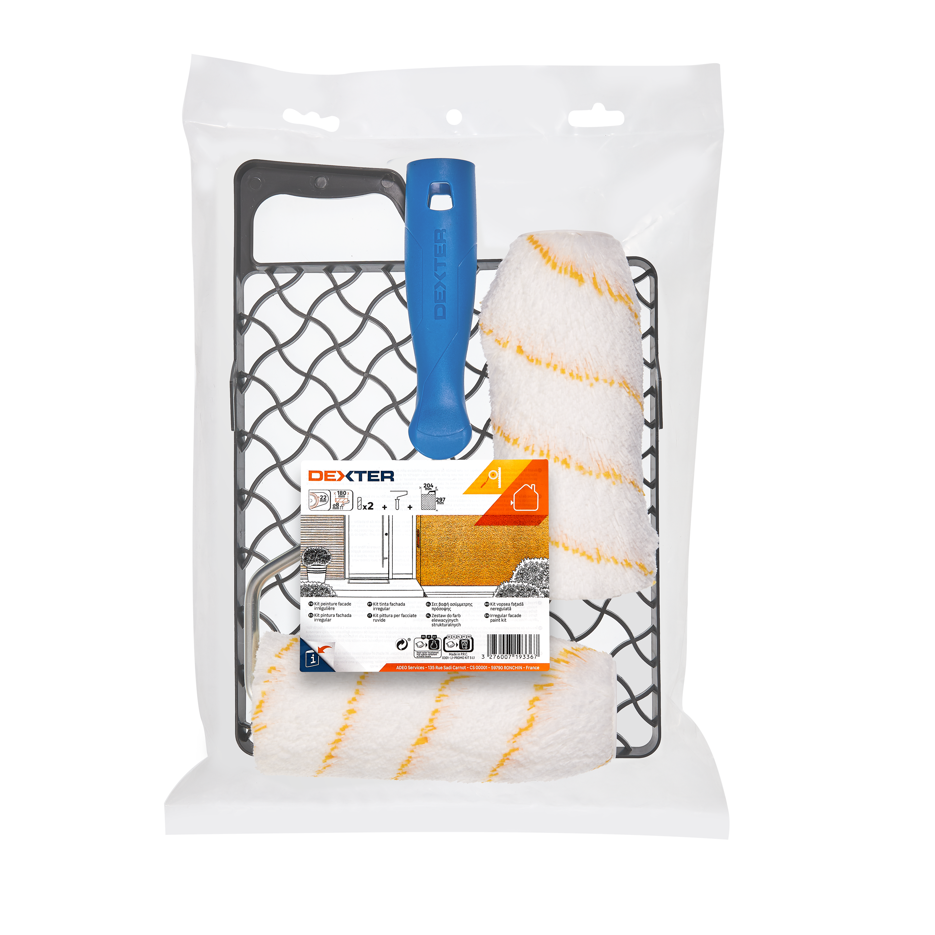 Kit de peinture pour peindre une façade rugueuse, DEXTER - 3