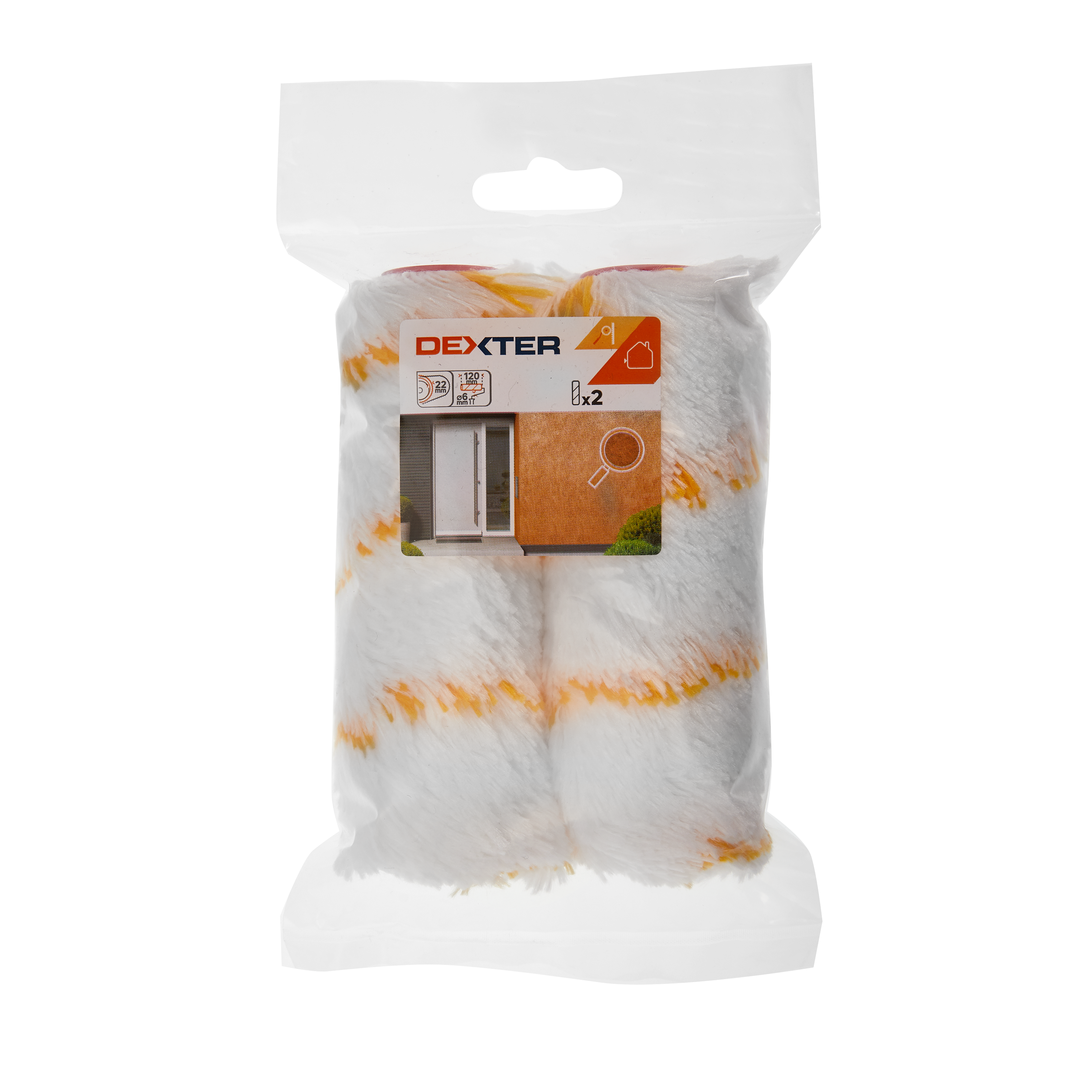 Lot de 2 mini manchons toute peinture pour façade rugueuse, DEXTER, l.120 mm - 3