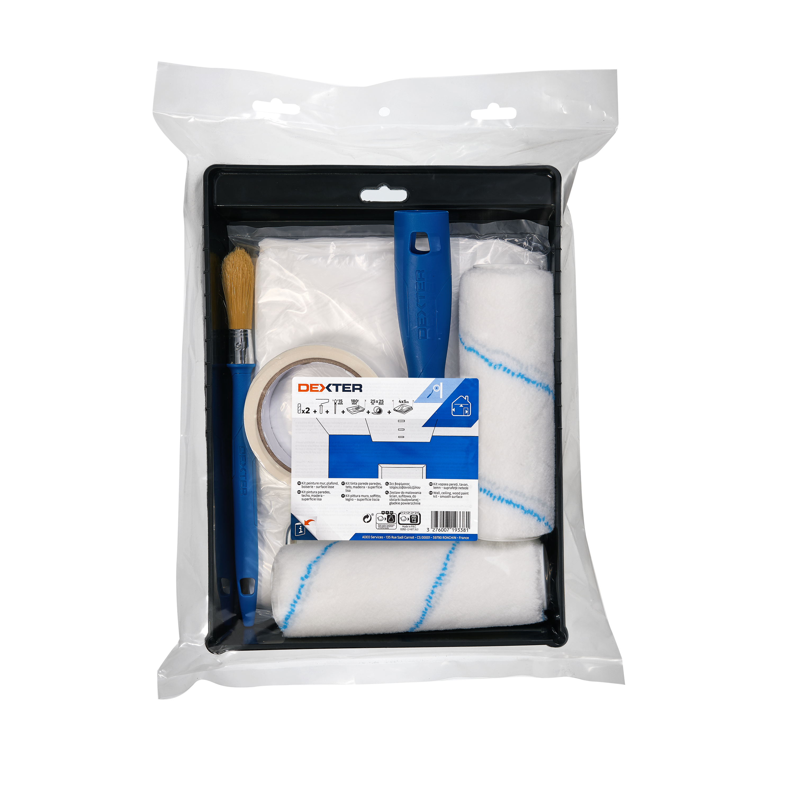 Kit d'outils pour peindre mur/plafond, DEXTER - 2