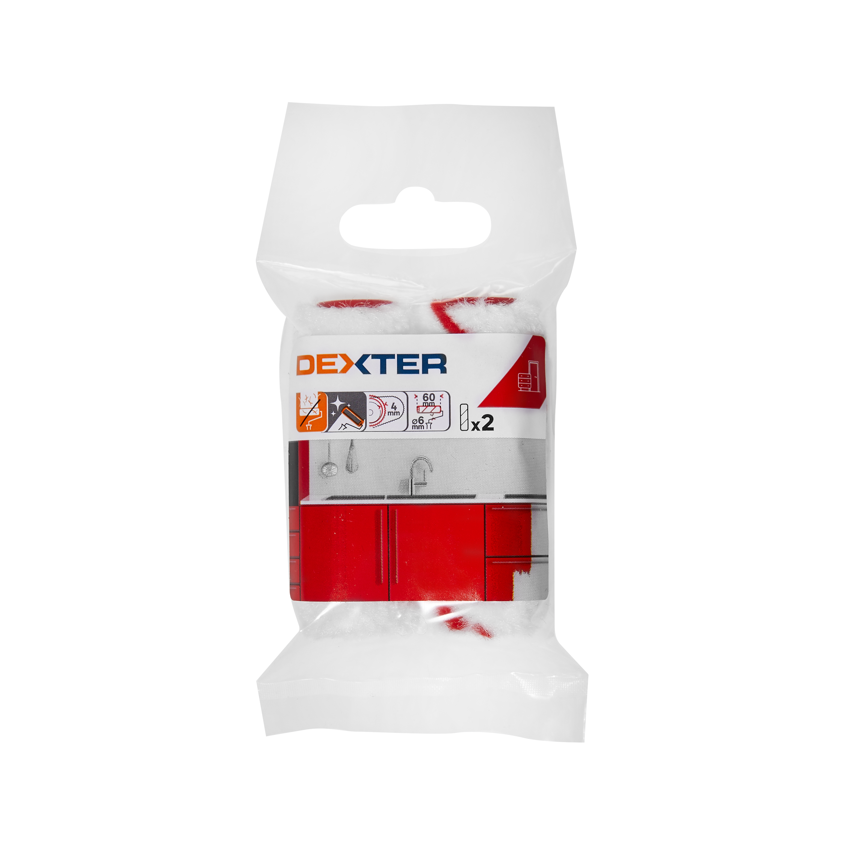 Lot de 2 recharge de rouleau à peinture pour laquer l.60 mm DEXTER - 4