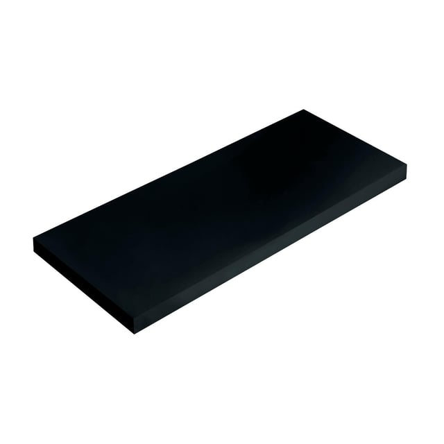 Mensola a muro Wood SPACEO dritto in mdf L 56 x P 20 cm nero