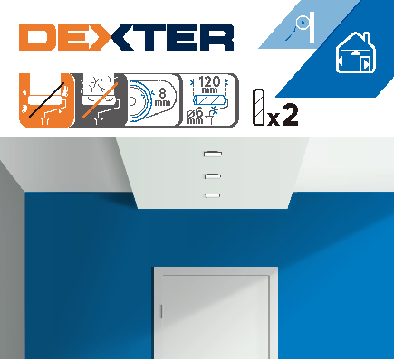 2 recargas de rolos DEXTER UNIVERSAL PAREDE E MADEIRA 12CM - 5