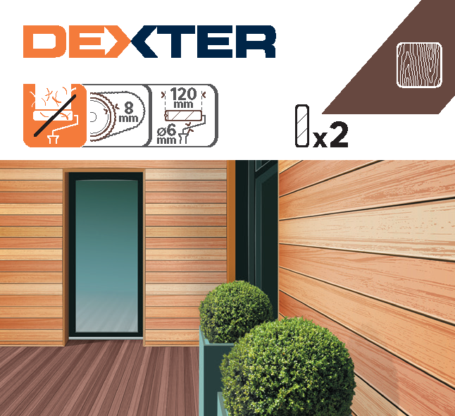 2 recargas rolo DEXTER PARA MADEIRA 120MM - 4